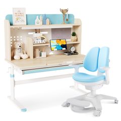Bộ bàn học thông minh gỗ tự nhiên LEO X1200