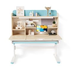 Bộ bàn học thông minh gỗ tự nhiên LEO X1200