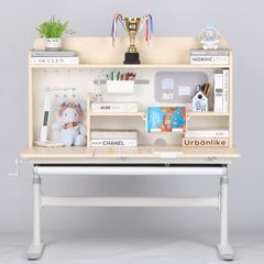 Bộ bàn học thông minh gỗ tự nhiên LEO X1200