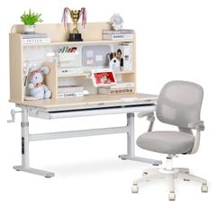 Bộ bàn học thông minh gỗ tự nhiên LEO X1200