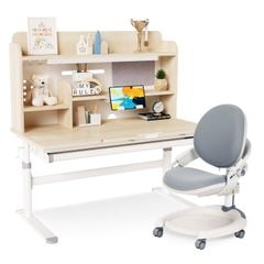 Bộ bàn học thông minh gỗ tự nhiên LEO X1200