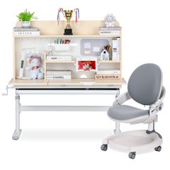 Bộ bàn học thông minh gỗ tự nhiên LEO X1200