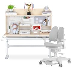 Bộ bàn học thông minh gỗ tự nhiên LEO X1200