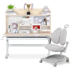 Bộ bàn học thông minh gỗ tự nhiên LEO X1200