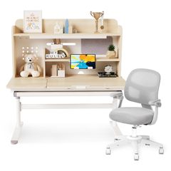 Bộ bàn học thông minh gỗ tự nhiên LEO X1200