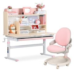 Bộ bàn học thông minh gỗ tự nhiên LEO X1200