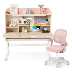 Bộ bàn học thông minh gỗ tự nhiên LEO X1200