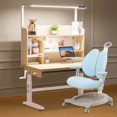 Bộ bàn học thông minh gỗ tự nhiên iSmart A12