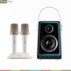  Philips TAS5819 - Loa Karaoke Bluetooth 2 Micro, Công Suất 30W, 8 Hiệu Ứng Đèn LED Sôi Động, Kết Nối Đa Dạng 