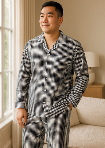  Pyjamas/Bộ Dalton Nam Cotton Tay dài Quần dài 