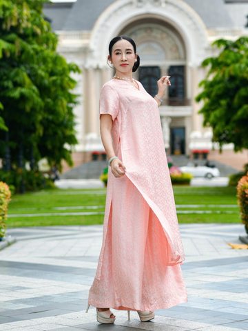  BỘ LỤA TAY NGẮN XẺ TÀ 2 BÊN 