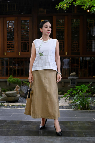  Áo Nách Vuông Rua I Thêu Tay 