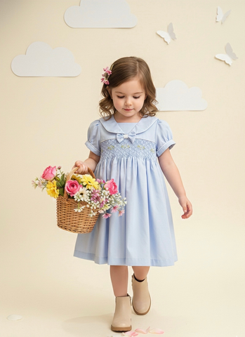  Đầm Smock Thuỷ Thủ 