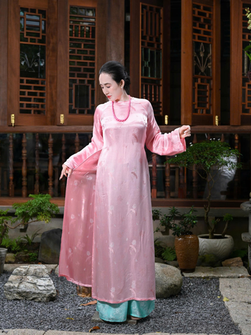  Áo Dài Lụa Tơ Tằm 4 Tà Ninh Khương 