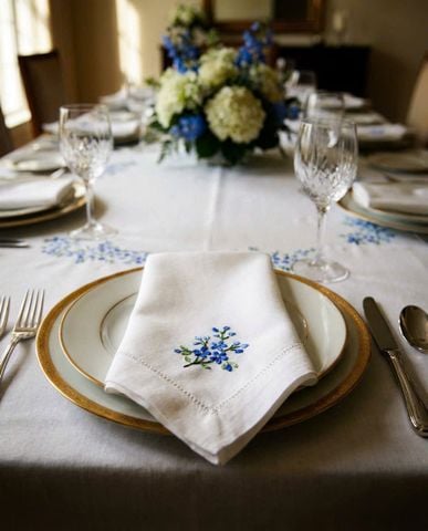 Table Cloth - Khăn bàn 12k 175x300-Cip-Mai xanh 
