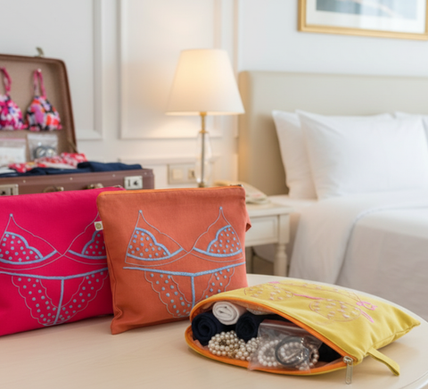  Embroidered swim bag 