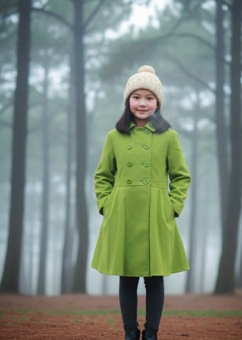  Áo Khoác Dạ Bé Gái 