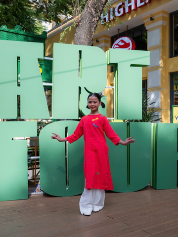  Áo dài Linen cao cấp Bé gái hoạ tiết Thêu tay 