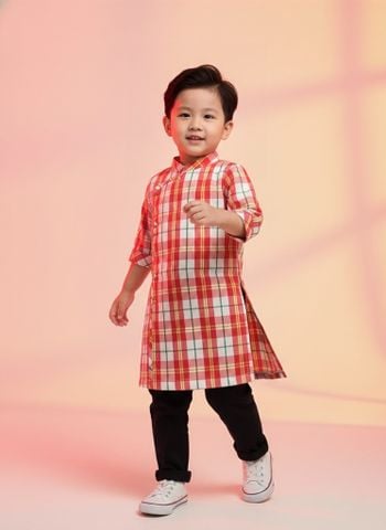  Áo dài nút bọc nẹp tay 