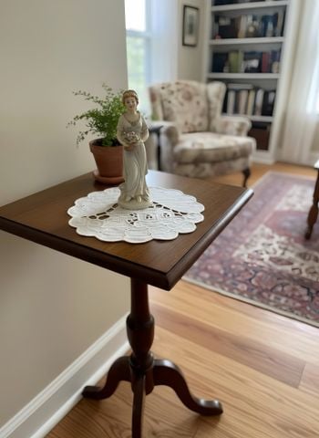  Lót ly tròn Thêu tay truyền thống 15cm CVN 