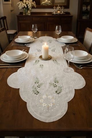  Khay dài thêu hoa 50*110 CVN 