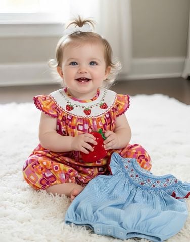  Liền quần smock bé gái 18M - 4Y (07031) 