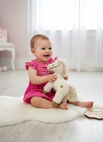  Liền quần smock bé gái 3M-1Y (07024) 