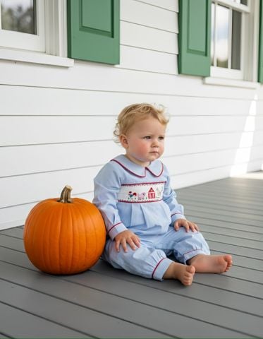  Liền quần smock bé trai 18M-2Y (07048) 