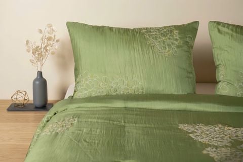  Mền Lụa thêu Hoa bưởi thanh yên 220*240 + 2 vỏ gối 50*70 