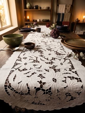  Khay dài 50*120 Thêu trắng CVN 