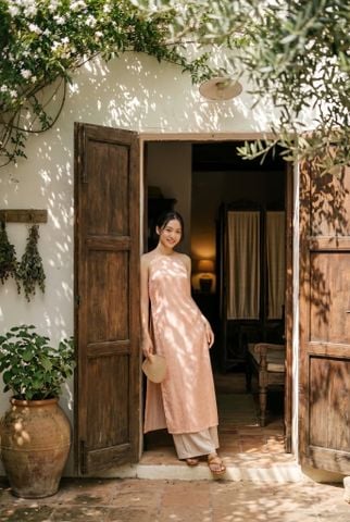  Bộ áo dài yếm lụa 4 tà 