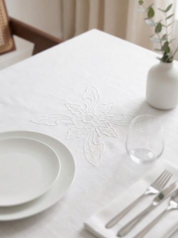  Lót bình hoa V60cm-CVN-thêu trắng 