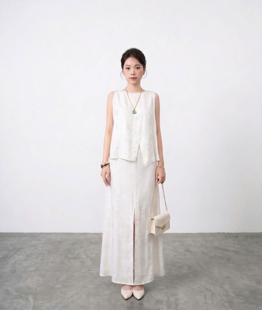  Đầm lụa 2 tầng 