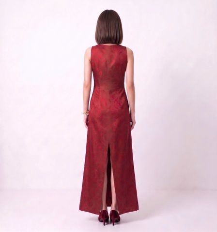  Đầm lụa SN xẻ sau 