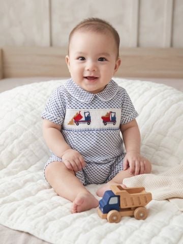  Liền smock viền trắng TNQN 