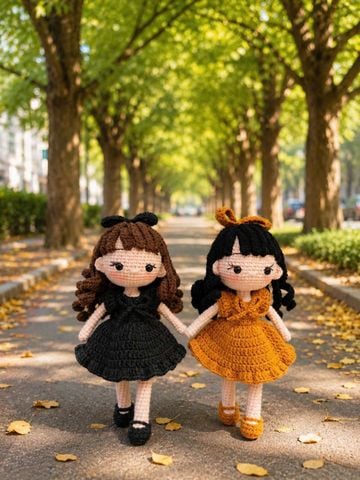  Búp bê tiểu thư váy nơ 