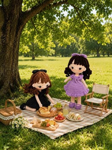  Búp bê tiểu thư váy nơ 