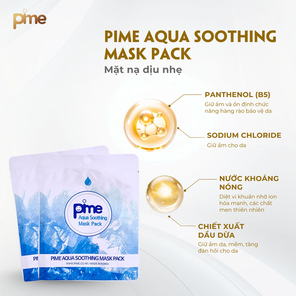  Mặt nạ dịu nhẹ - Pime Aqua Soothing Mask Pack 
