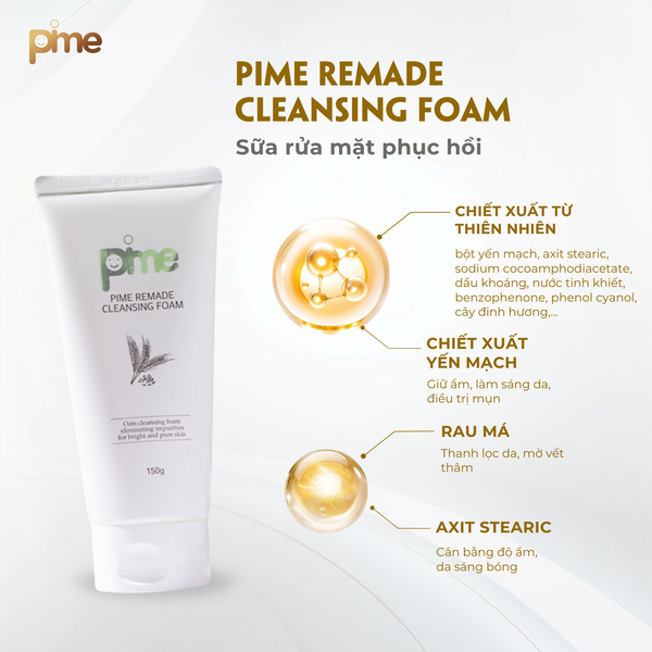  Sữa rửa mặt phục hồi - Pime Remade Cleansing Foam 