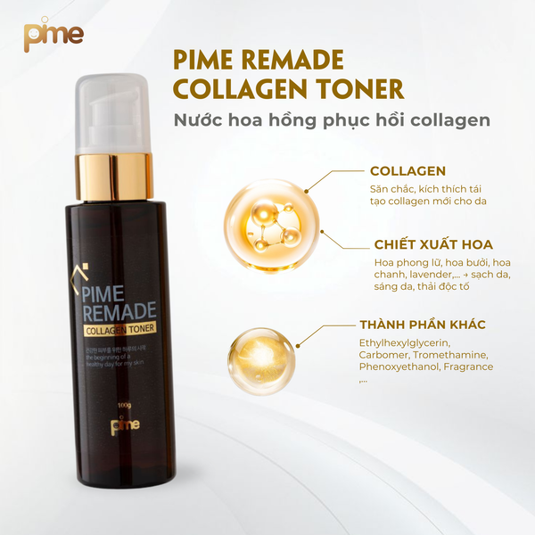  Nước hoa hồng phục hồi collagen - Pime Remade Collagen Toner 
