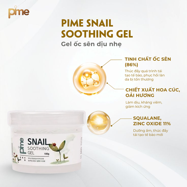  Gel ốc sên dịu nhẹ - Pime Snail Soothing Gel 