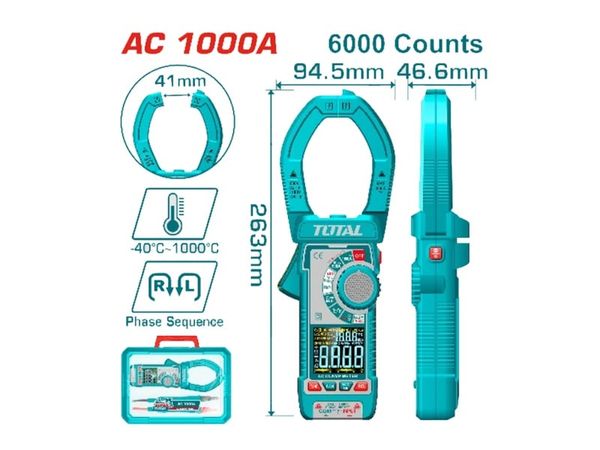 Ampe Kìm Kiểm Tra Kỹ Thuật Số Total TMT7610001
