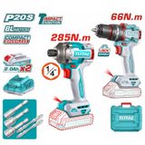 Combo Máy Khoan Búa & Vặn Vít Dùng Pin 20V Total TCKLI20277