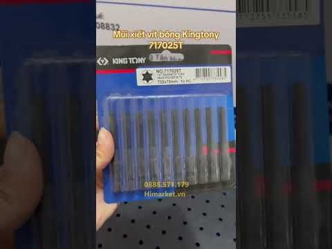 Mũi xiết vít bông T25 dài 70mm Kingtony (hộp 10 mũi) 717025T