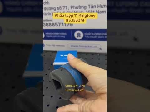 Khẩu tuýp 1" Kingtony 853533M - 33mm, 6 cạnh, Đen, Dài 62mm