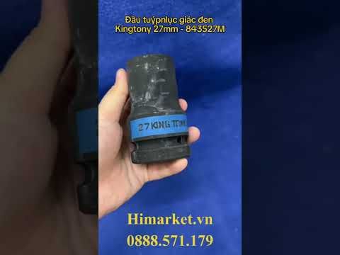 Đầu tuýp đen dài 1 inch lục giác 27mm Kingtony 843527