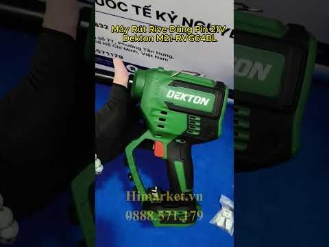 Combo Máy Rút Đinh Rivet Pin 21V DEKTON M21-RVG64BL Brushless