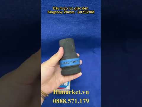 Đầu Tuýp Lục Giác Đen 1" Kingtony 843524M 24mm – Đầu Khẩu Chịu Lực Cho Gara Và Công Nghiệp