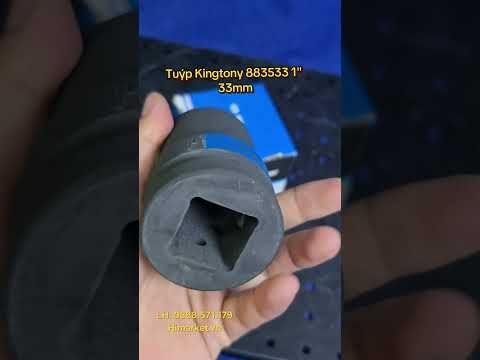 Đầu Khẩu tuýp 1" Kingtony 883533M - 33mm, 6 cạnh, Đen, Dài 80mm