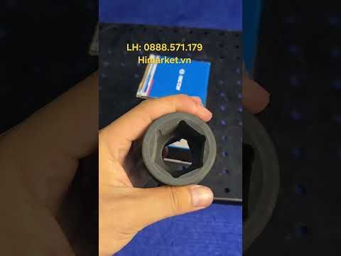 Đầu khẩu tuýp 1" Kingtony 883532M - 32mm, 6 cạnh, đen, dài 80mm